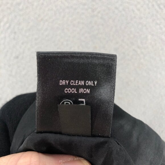 Lafayette 148 Pants Women 14 Black Wool Crepe Lined Wide Leg Trouser Office Work - Picture 7 of 12